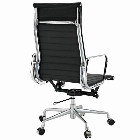 Eames Thin Pad Office Chair EA119 Black Leather Replica – High Back