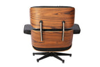 Tall Version Charles Eames Lounge Chair & Ottoman Replica – Black Italian Leather | Rose Wood Veneer | Elephant Base