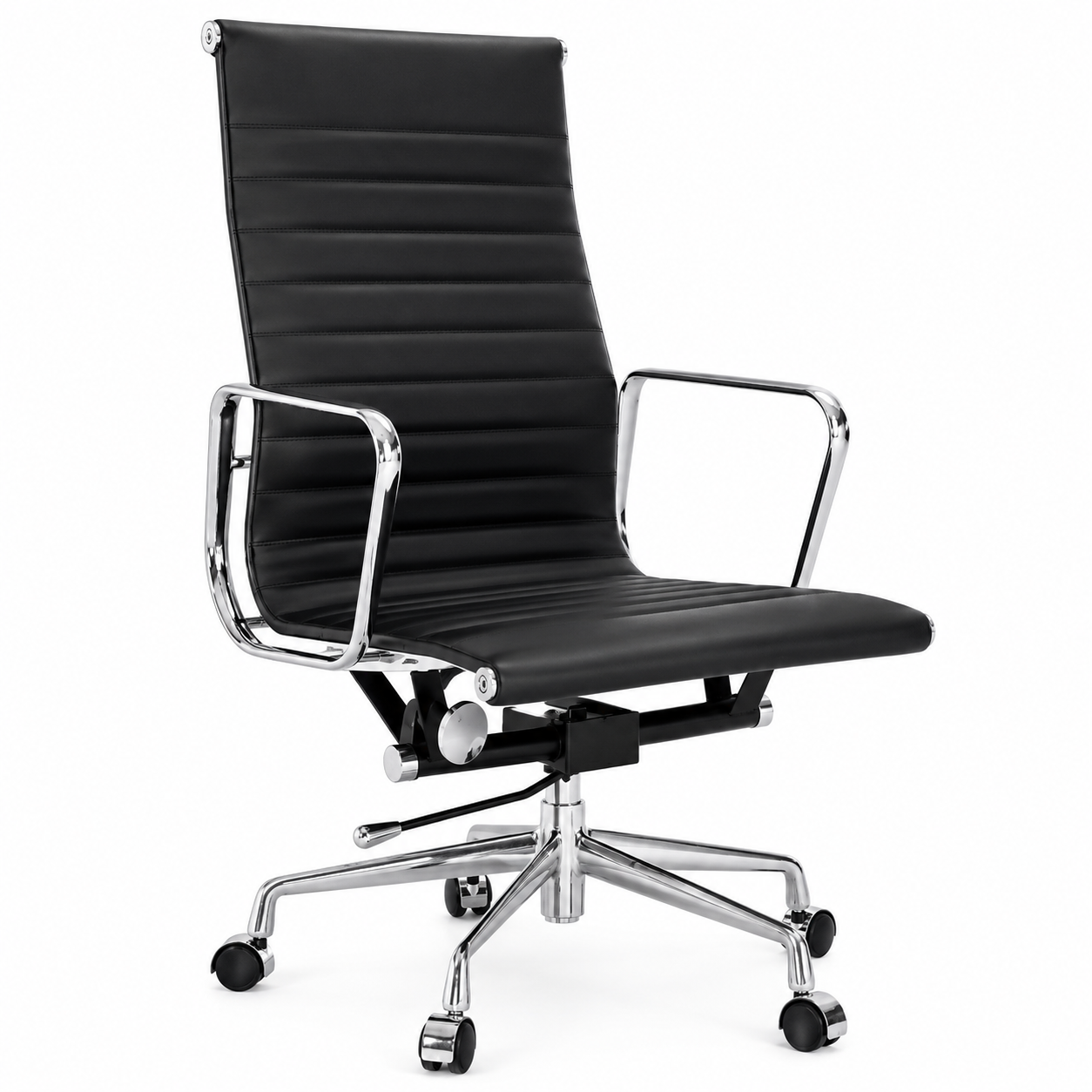Eames Thin Pad Office Chair EA119 Black Leather Replica – High Back