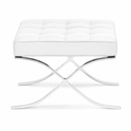 Premium Barcelona Ottoman Replica | Mid-Century Modern Ottoman White