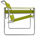 Premium Vassily Style Lounge Chair – Olive Green Saddle Leather & Stainless Steel Frame