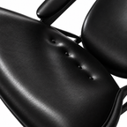 Premium Nordic Solid Wood Lounge Chair – Black Full Leather & Ash Wood | Modern Chieftain Accent Armchair