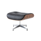 Charles Eames Lounge Chair & Ottoman Replica – Black Leather & Rose Wood | Chrome Base
