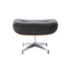 Charles Eames Lounge Chair & Ottoman Replica – Black Leather & Rose Wood | Chrome Base
