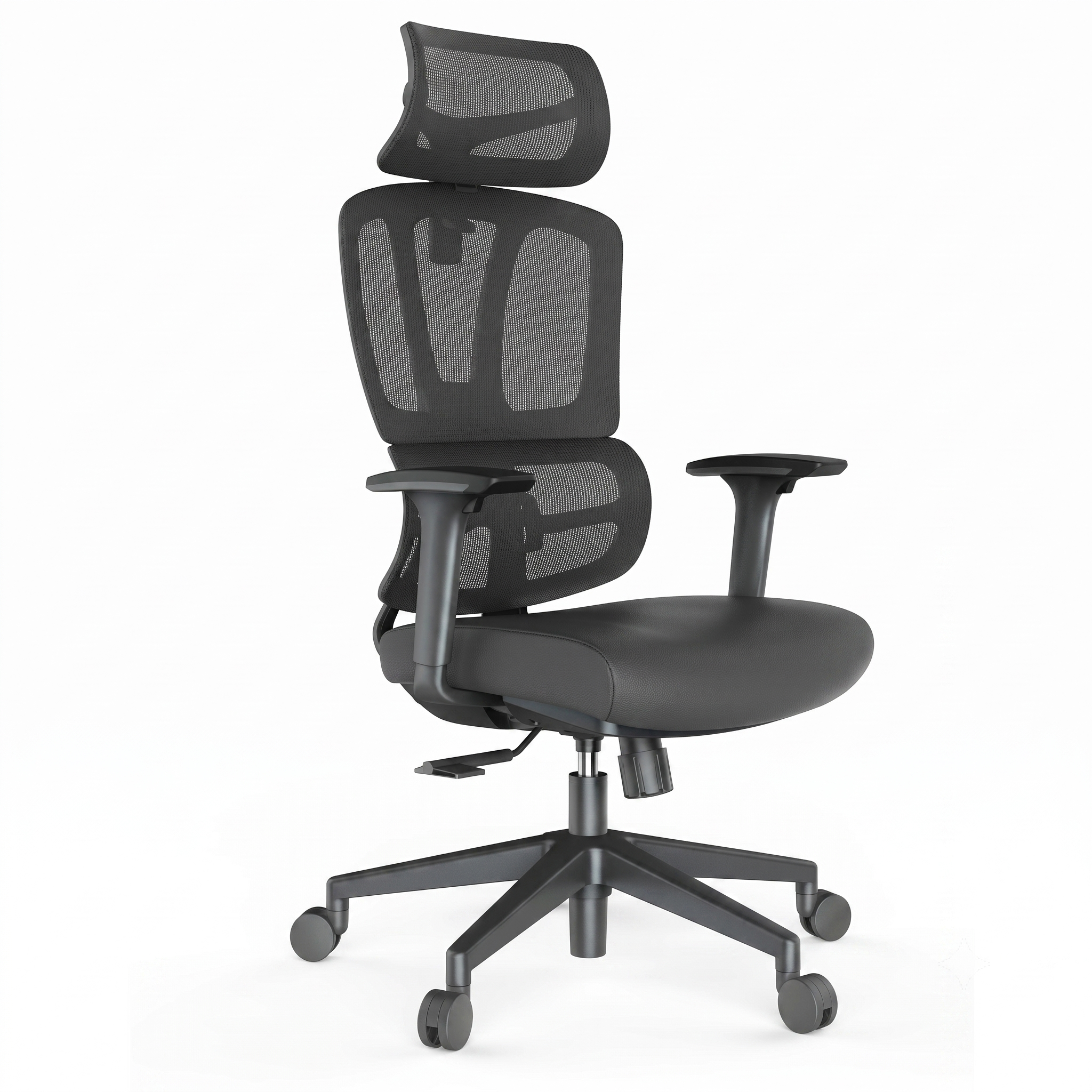 Premium D211 Ergonomic High Back Mesh Office Chair – Black | Adjustable Swivel Desk Chair with Lumbar Support & Headrest