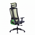 Premium D222 Ergonomic High Back Mesh Office Chair – Black | Fully Adjustable Swivel Desk Chair with Lumbar Support & Headrest