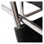 Vassily Style Lounge Chair – Black Saddle Leather Stainless Steel Frame | Bauhaus Armchair