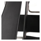 Vassily Style Lounge Chair – Black Saddle Leather Stainless Steel Frame | Bauhaus Armchair