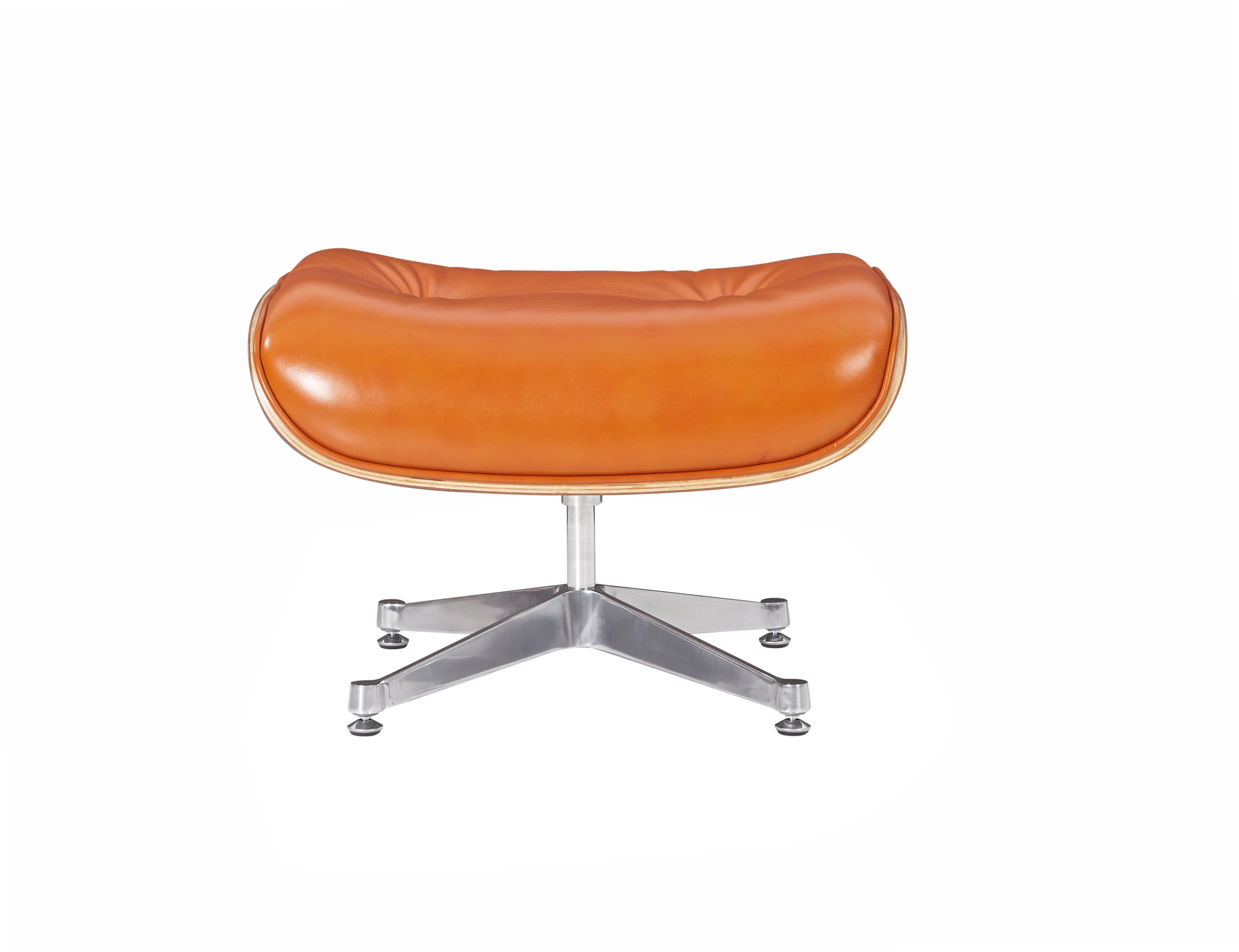 Premium Eames Lounge Chair & Ottoman Replica – Waxy Camel Leather & Walnut Wood