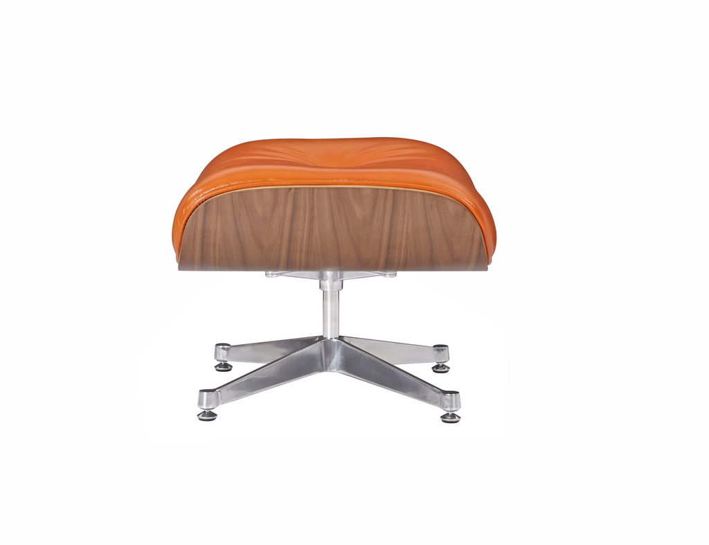 Premium Eames Lounge Chair & Ottoman Replica – Waxy Camel Leather & Walnut Wood
