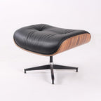 Classic Eames Style Lounge Chair & Ottoman Replica – Black Leather Rosewood