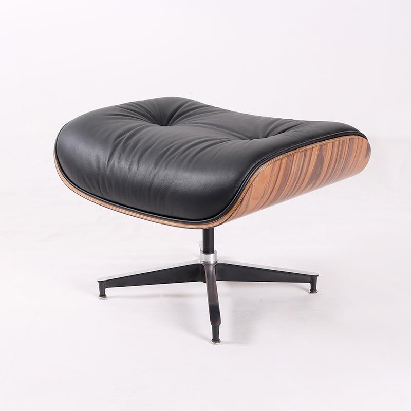 Classic Eames Style Lounge Chair & Ottoman Replica – Black Leather Rosewood