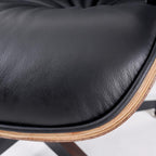 Classic Eames Style Lounge Chair & Ottoman Replica – Black Leather Rosewood