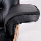 Classic Eames Style Lounge Chair & Ottoman Replica – Black Leather Rosewood