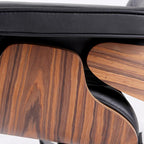Classic Eames Style Lounge Chair & Ottoman Replica – Black Leather Rosewood