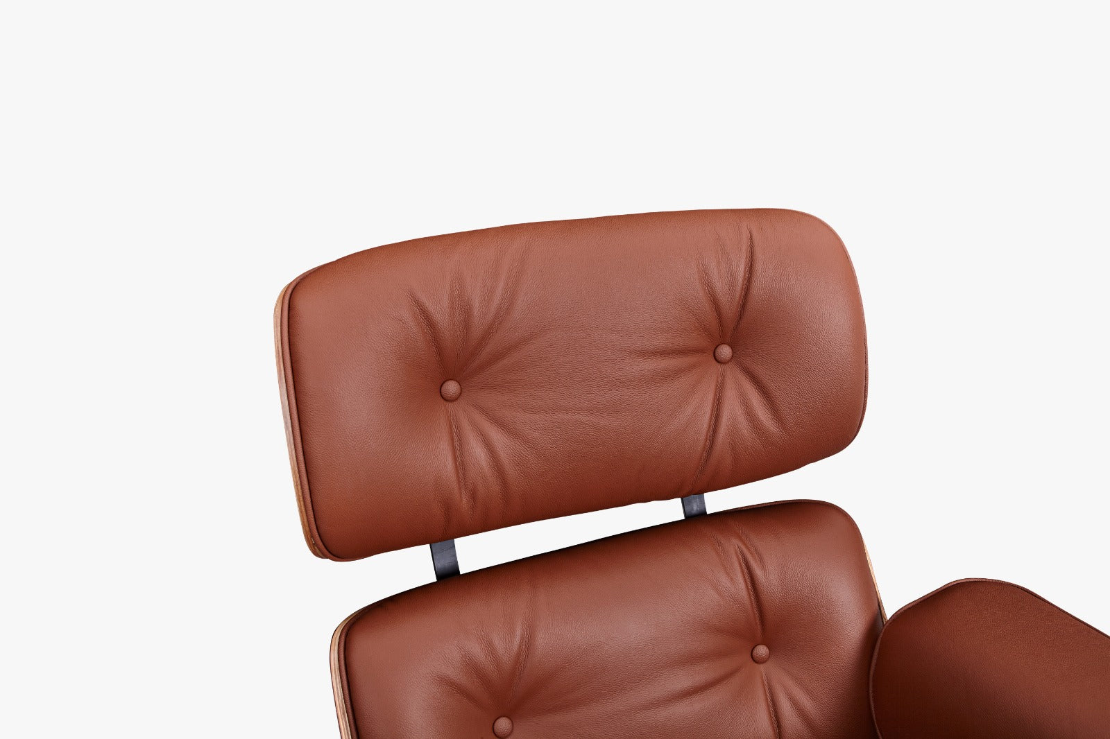 Classic Charles Eames Lounge Chair & Ottoman Replica – Tan Brown Italian Leather | Rosewood Veneer | Normal Base