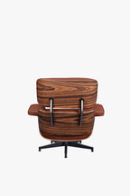 Classic Charles Eames Lounge Chair & Ottoman Replica – Tan Brown Italian Leather | Rosewood Veneer | Normal Base