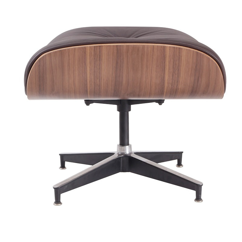 Classic Eames Lounge Chair & Ottoman Replica – Brown Leather & Walnut Wood | Mid-Century Modern Lounge Set