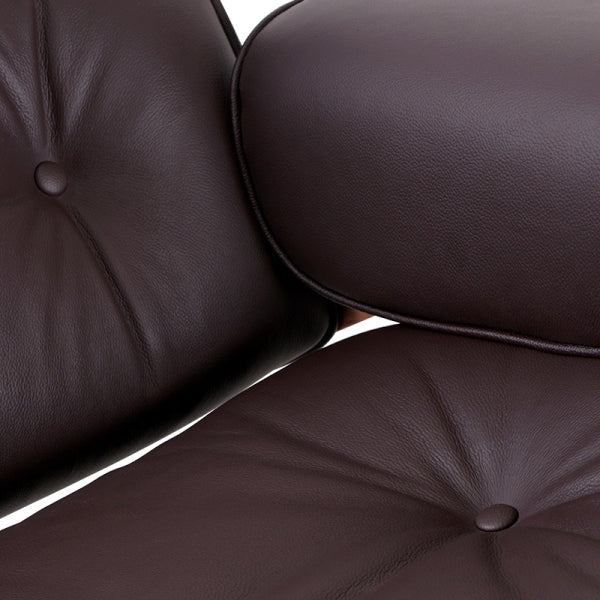 Classic Eames Lounge Chair & Ottoman Replica – Brown Leather & Walnut Wood | Mid-Century Modern Lounge Set