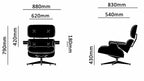 Classic Eames Lounge Chair & Ottoman Replica – Brown Leather & Walnut Wood | Mid-Century Modern Lounge Set