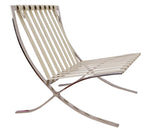 Premium Barcelona Chair Cream Set – Mies Van Der Rohe Replica | Cream Leather Lounge Chair & Ottoman
