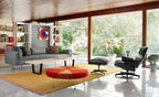 Classic Charles Eames Lounge Chair & Ottoman Replica – Black Italian Leather | Ebony Ash Wood | Black Base