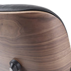 Classic Charles Eames Lounge Chair Replica – Black Italian Leather | Walnut Wood | Black Base