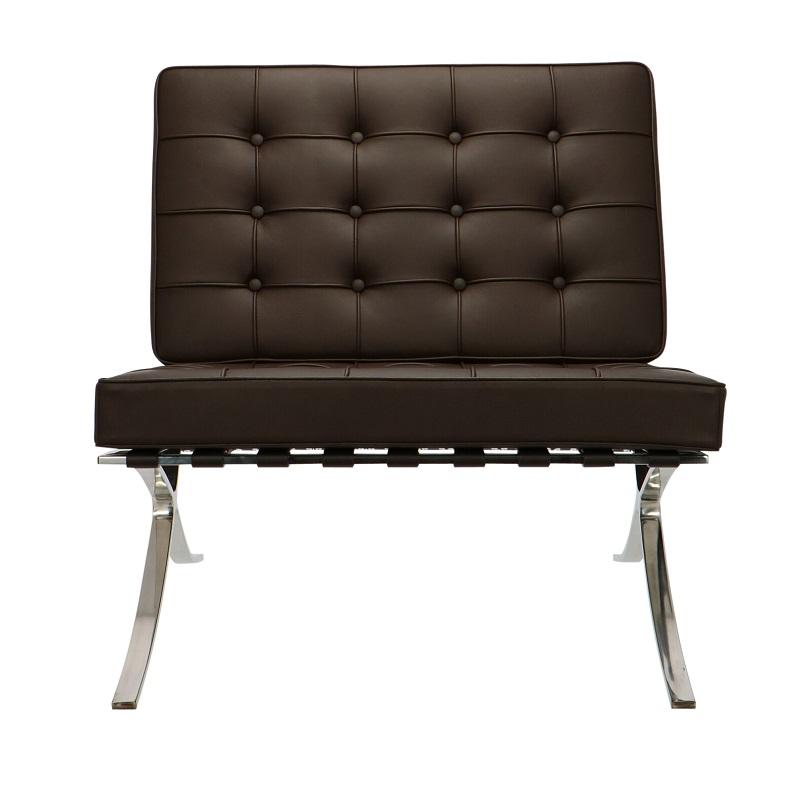 Premium Barcelona Chair Chocolate Brown | Mies van der Rohe Replica