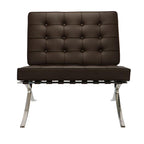 Premium Barcelona Chair Chocolate Brown | Mies van der Rohe Replica