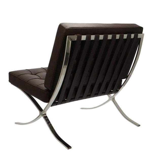 Premium Barcelona Chair Chocolate Brown | Mies van der Rohe Replica