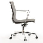 Premium EA117 Management Mesh Office Chair – Black | Ergonomic Low Back Swivel Desk Chair with Chromed Aluminium Frame
